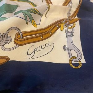 Vintage Gucci Pheasant Silk Scarf